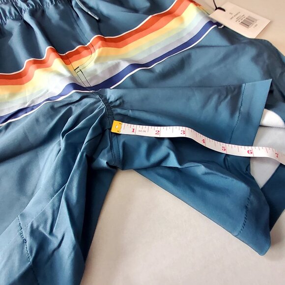 Onia Mens Rainbow Stripe Swim Shorts Size S Quick-Dry Dual-Layer Design With Tag - Picture 5 of 12